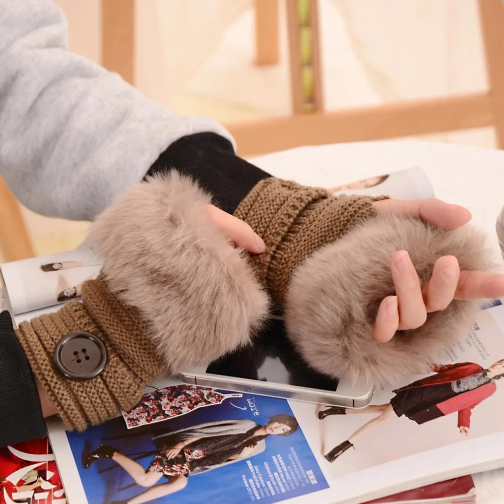 Miya Mona, Классическая вязаная рукавица, перчатки для женщин, рождественские перчатки на половину пальца, теплые вязаные перчатки для девочек, женские зимние аксессуары
