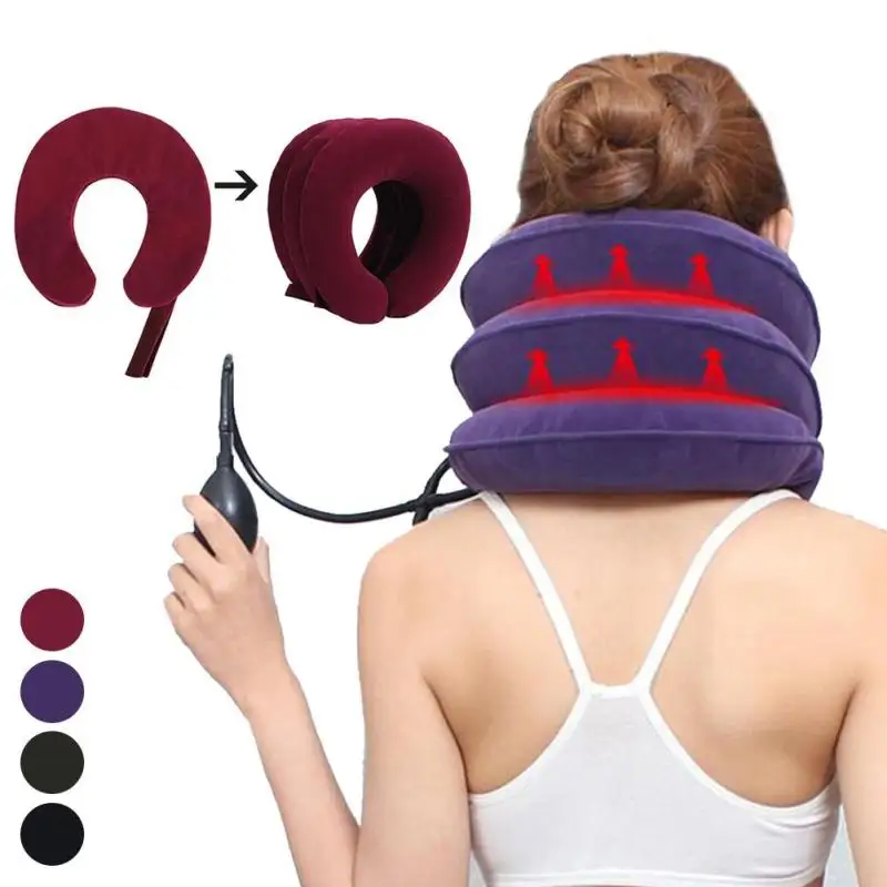 

Inflatable Neck Traction Soft Brace Device Support Cervical Back Shoulder Pain Relief Health Care Face Lift Relax Equipment C4