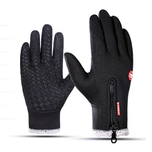 Черные перчатки для бега, перчатки с сенсорным экраном, зимние теплые спортивные перчатки для бега, велоспорта, пешего туризма, тренажерного зала, лыжного спорта, перчатки для мужчин и женщин