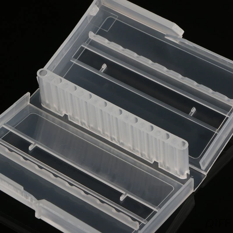 

10 Holes Nail Drill Bit Case Plastic Empty Storage Box Milling Cutters Holder Mar28