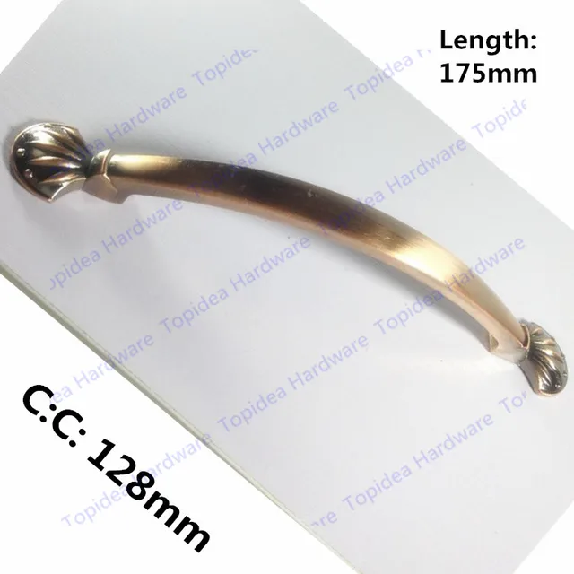 Best Offers Hole CC 128mm Red copper Zinc Alloy Kitchen Furniture pulls drawer handle