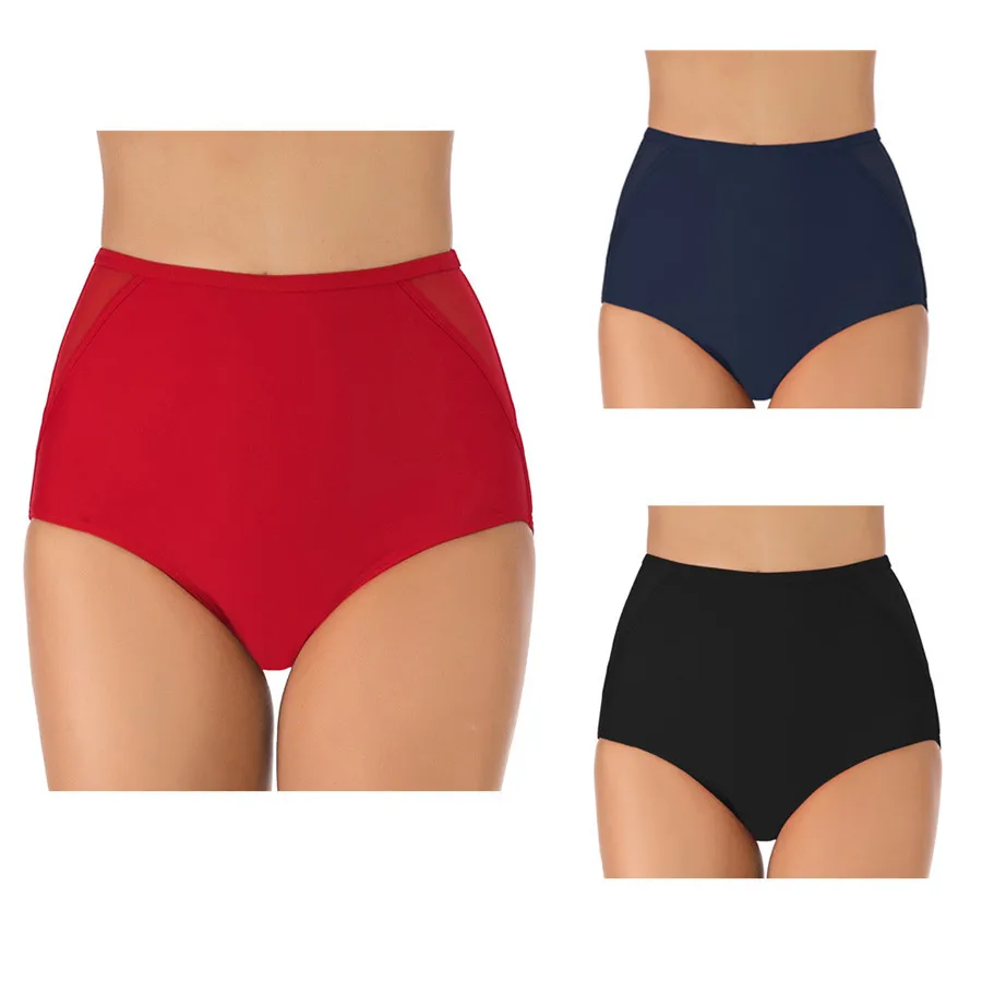 2019 women's sexy beach shorts high waist beach stretch shorts bikini ming shorts for lady quick dry swimming shorts female 40J8 (1)