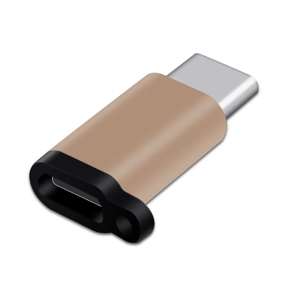 Адаптер зарядного устройства Ascromy mi cro USB для USB-C type C для Xiao mi Red mi Note 7 Pro mi 8 huawei P20 Lite mate 20 samsung S8 Oneplus 6t - Тип штекера: Gold