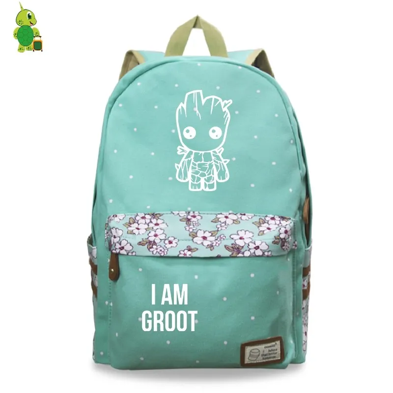 

Avengers Guardians of The Galaxy Backpack Flower Wave Point School Bags for Teenage Girls Laptop Backpack Harajuku Travel Bags