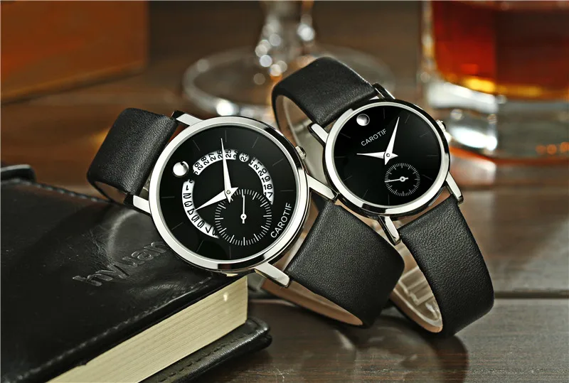 CAROTIF Brand Lover Watch Montre Pair Waterproof Men Women Couples