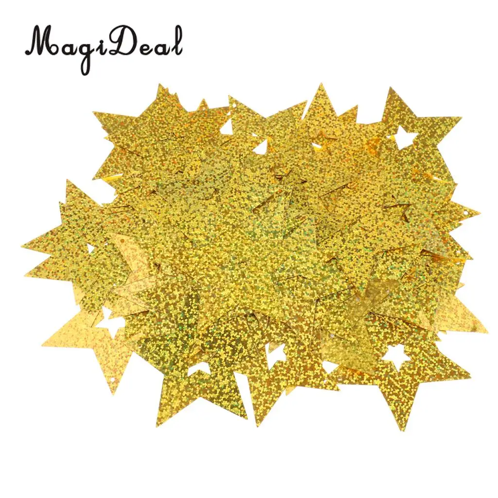 100x Shiny Plastic Stars Hanging Foil Balloon Swirl Tinsel Wedding Party Decor Blue/Gold/Silver