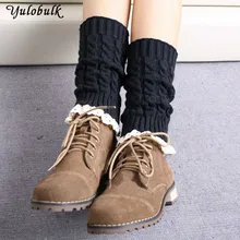 Вязаные кружевные манжеты для сапог женские ботинки Носки Женские Вязаные Гетры для ботинок calentadores piernas mujer женские сапоги теплые зимние