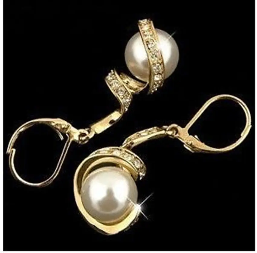 Fashion 12 mm NATURAL YELLOW South Sea Shell Pearl sterling silver Hook Boucles d/'oreilles