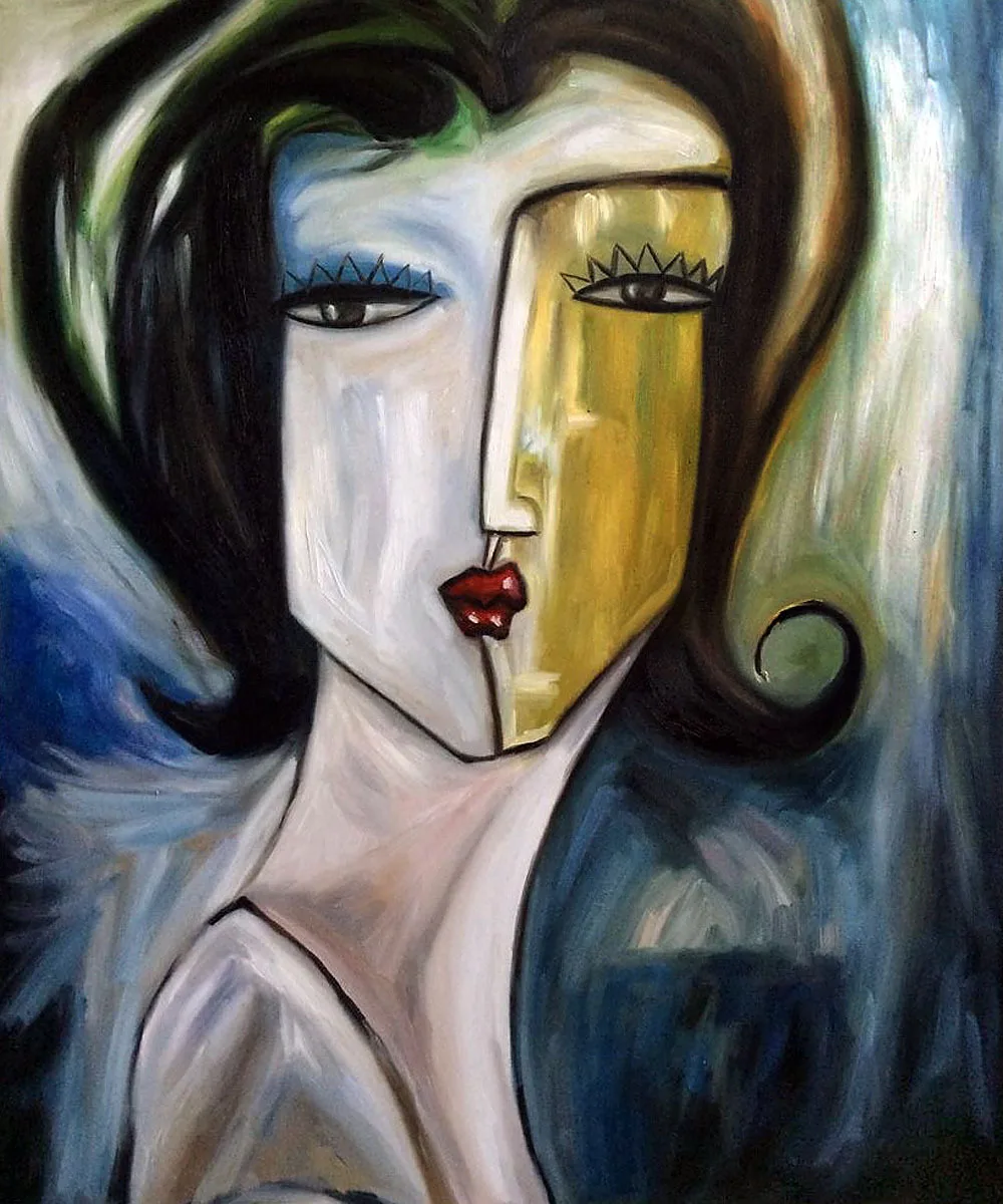 

No Framed Abstract Canvas Painting Modern Arts Trinh by Vantuan Nguyen Figure Painting Handpainted Wall Decor High Quality