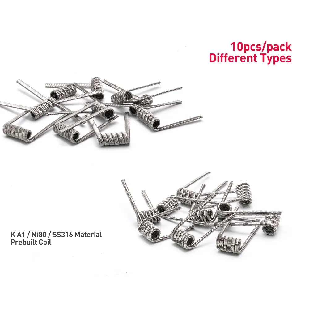 10 шт. готовые катушки Volcanee SS316L A1 NI80 Alien Fused Clapton проволока нихромовые термостойкие