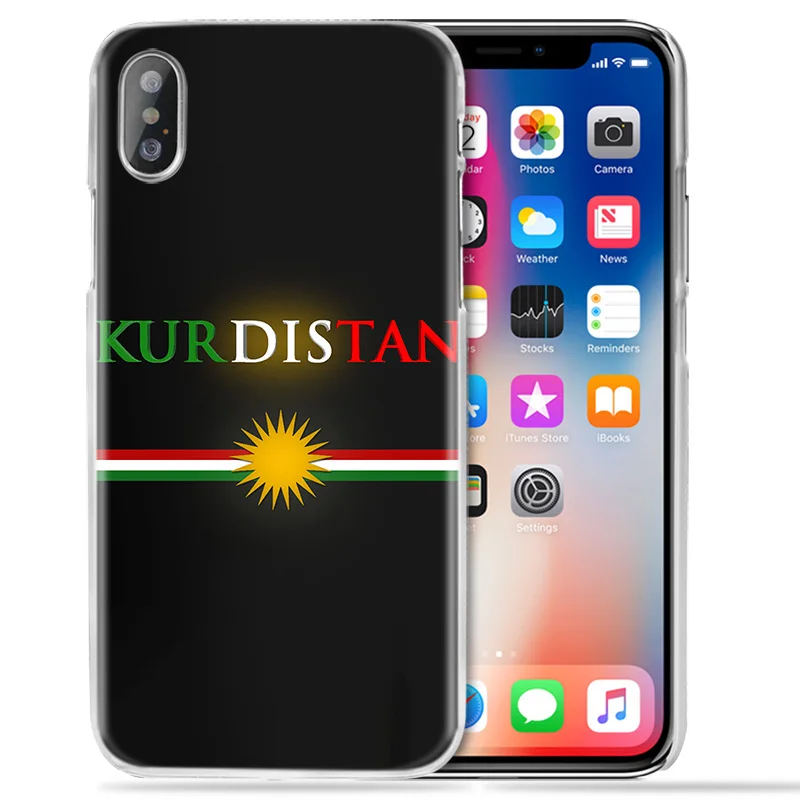 Чехол Kurdistan с флагом львом для iPhone XS Max XR X 10 7S 8 6 6S Plus 5S SE 5 4S 4 5C Прозрачный жесткий пластиковый чехол для телефона 11