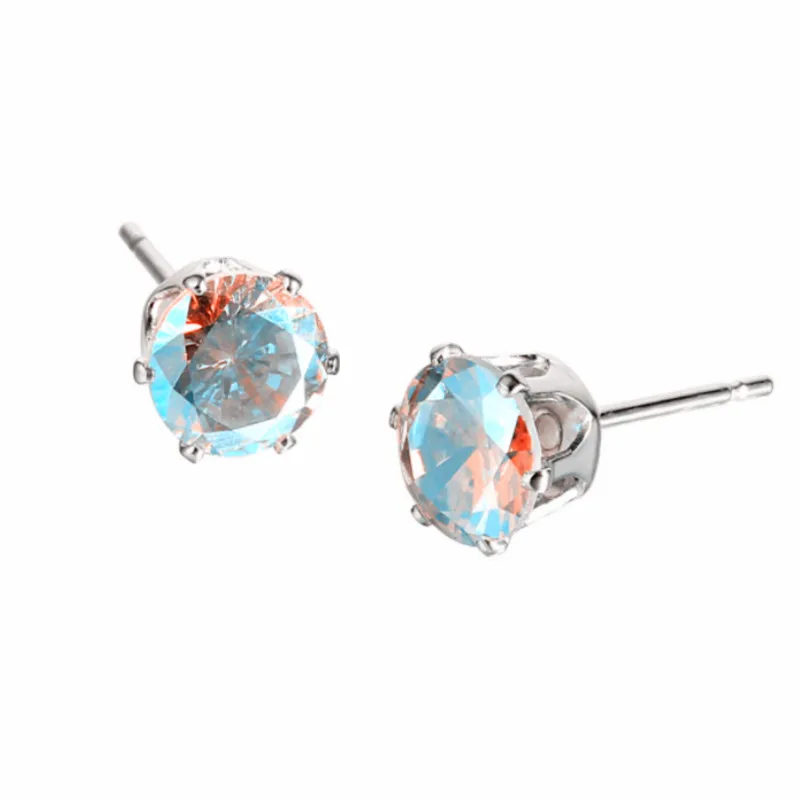 

XIAONIANSHI Brand Jewelry Luxury Austrian Crystal Earrings For Women Gold White Stone Silver CZ Stud Earring For Girls Gifts NEW