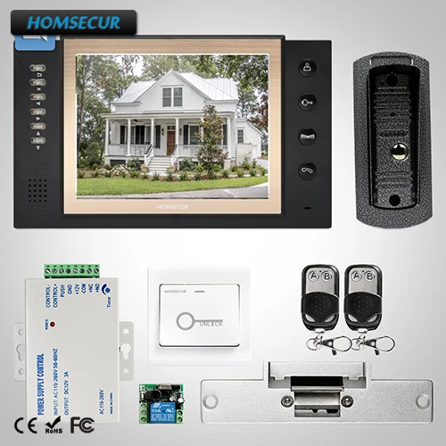Homsecur 8 Hands Free Video Door Entry Phone Call System Dual Way Intercom Tc041 Tm801r B
