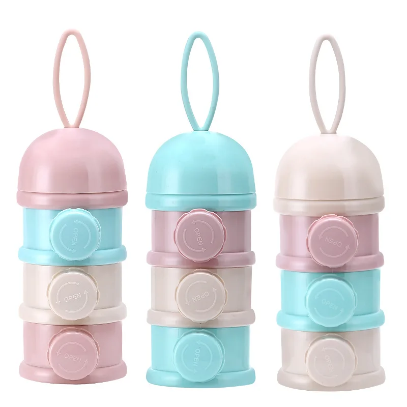 

Yooap3 layer side open baby food storage box portable baby baby large capacity milk powder can baby milk powder