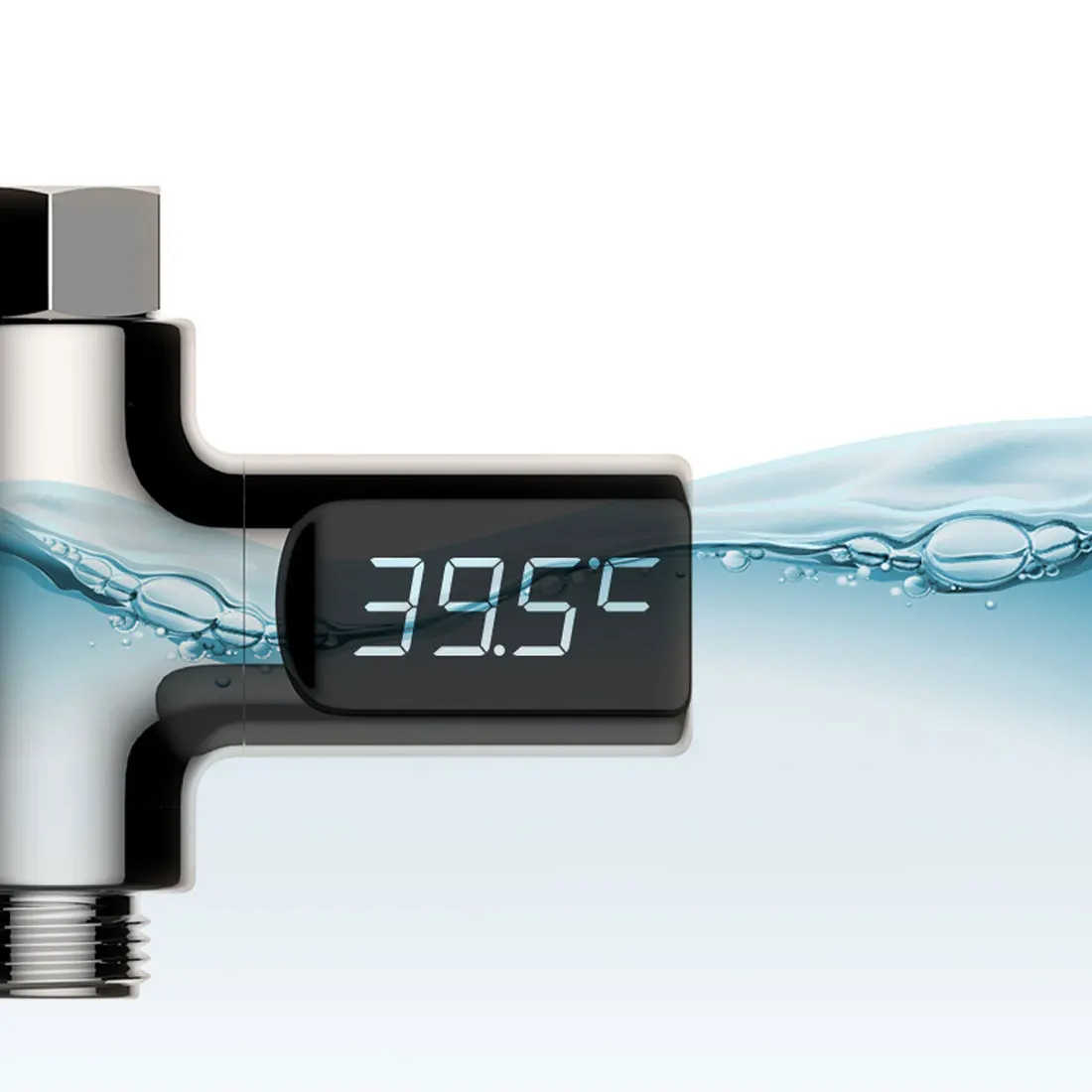 

LED Flow Water Temperature Monitor Digital Shower Thermometer Easy Use Baby Bathing Accessories Kids Faucet Extender
