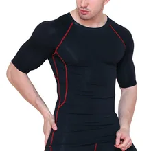 Vertvie новые Компрессионные спортивные Фитнес рубашка для пробежек Мужская быстросохнущая дышащая эластичная футболка с коротким рукавом