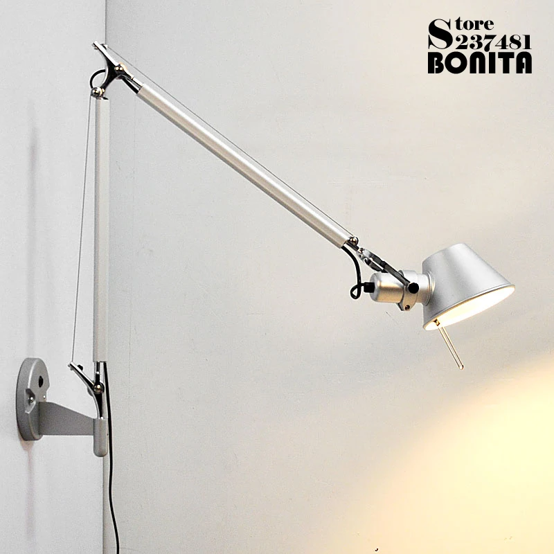 Simple modern Foldable wall lights long swing arm Adjustable Aluminum sconces lamps Telescopic wall lights for bedroom wall lamps for bedroom