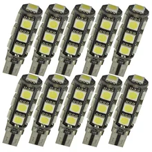 10 шт. W5W T10 13 SMD 5050 Светодиодный светильник с CAN-BUS Авто Номерного Знака светильник резервный светильник плафона лампы 12V белого цвета