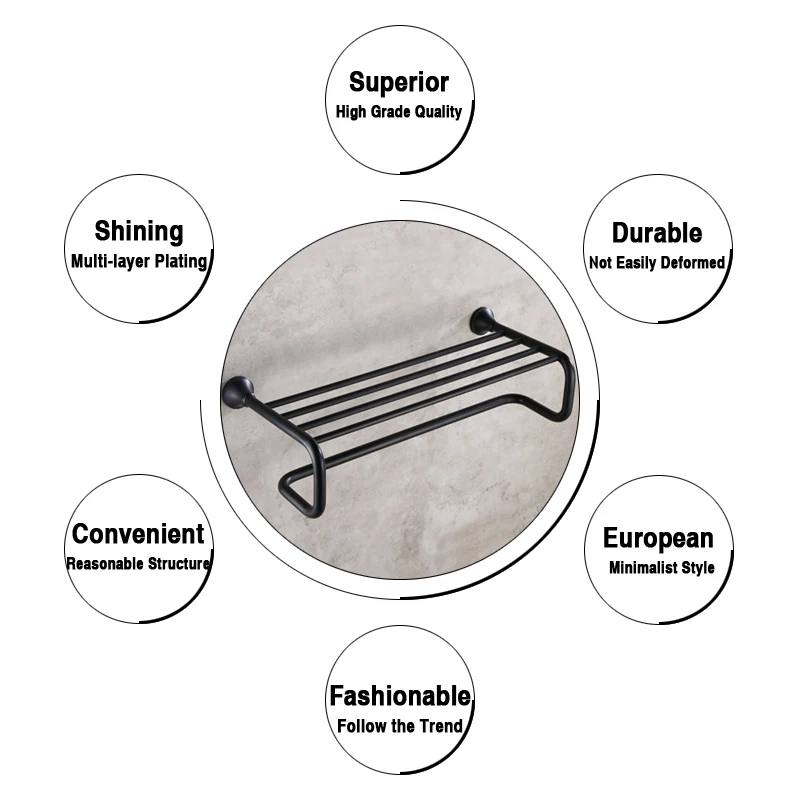 main towel rack black