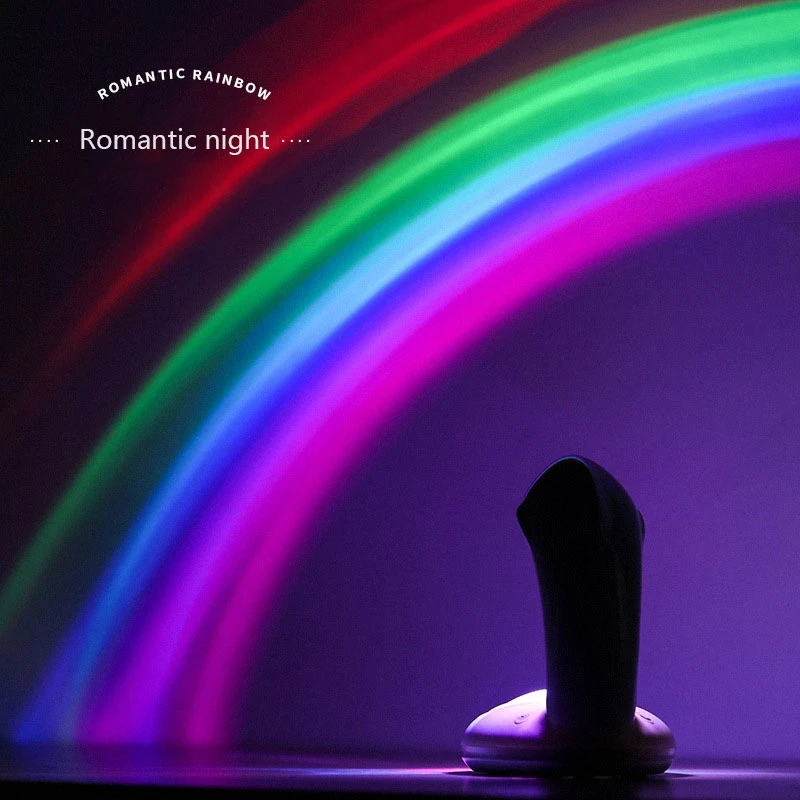 Creative Dolphin LED Rainbow Light Colorful Projection Light New Home  Atmosphere Light Bedroom Cute Pet Lamp for Children kids (11)