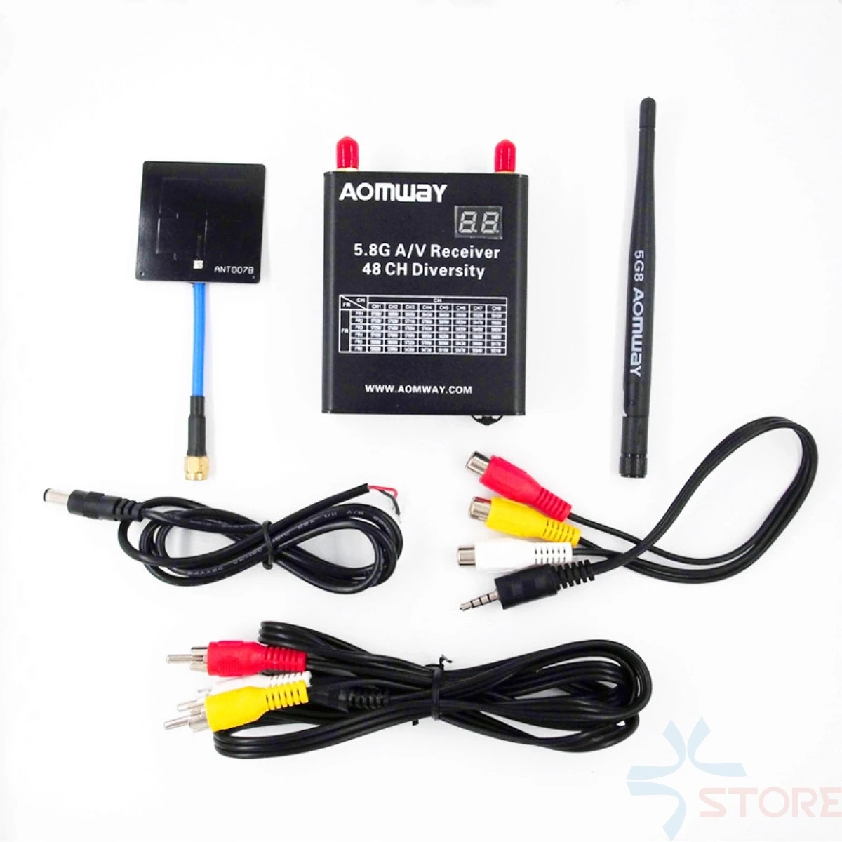 Беспроводной видеоприемник Aomway 5 8g 8 ghz 48CH Rx w/DVR рекордер Телеметрия Fatshark