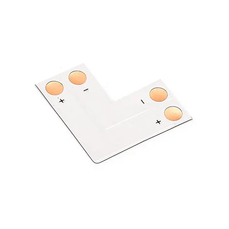 

10pcs 10mm 2 Pin Cross T L Shape Angle LED Strip Connector Adapter For SMD 5050 5630 Single Color LED Strip Lights