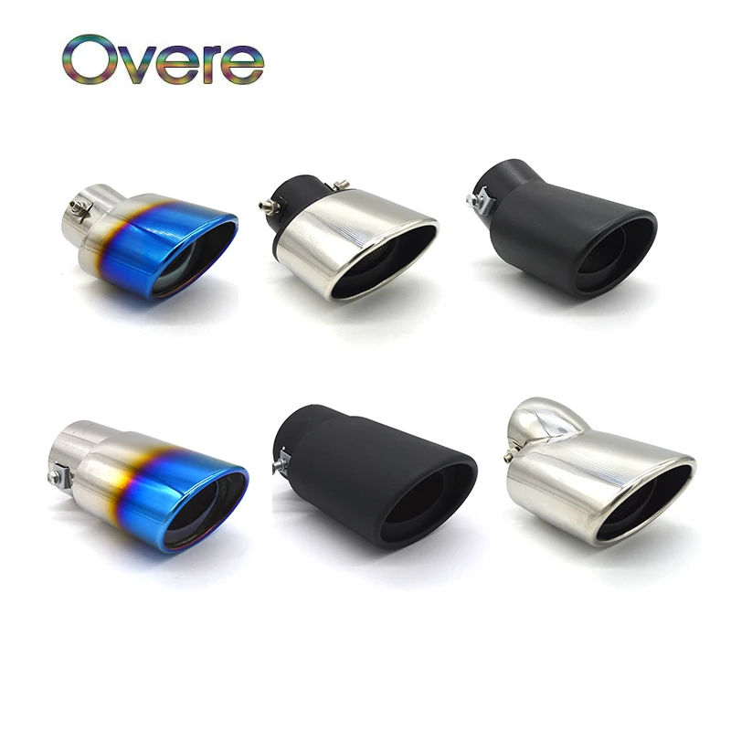 

Overe 1PC Auto Car Exhaust Muffler Tip Stainless Steel Pipe Chrome Trim Modified Car Rear Tail Accessories For Universal Car