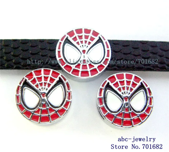 

10pcs Internal Dia.8mm slide Charms can through 8mm Wristband pet collar SL239-7