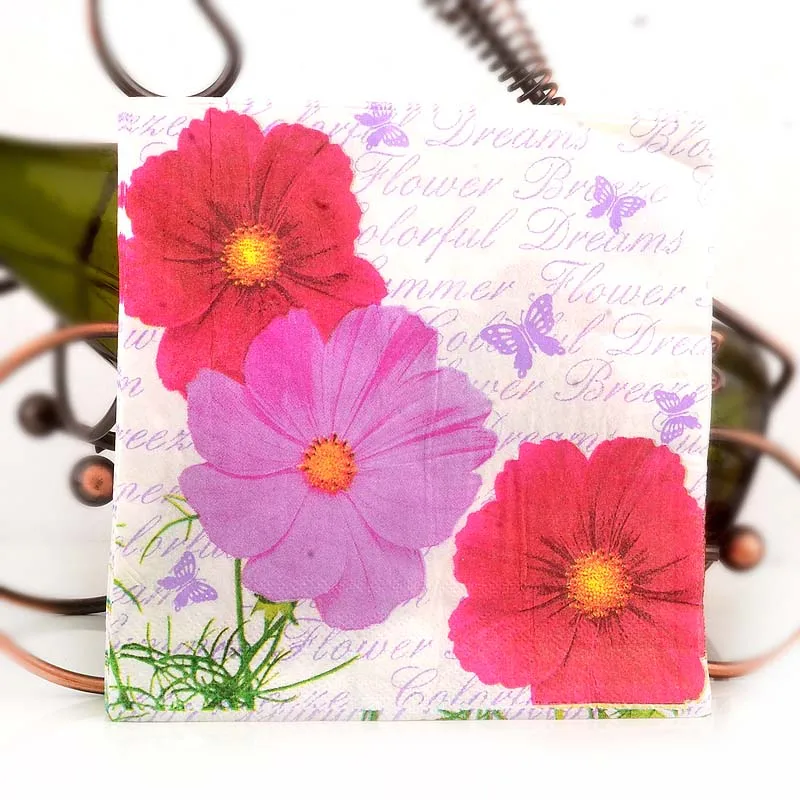 Buy 10pcs lovely daisy theme Floral Paper Napkins Food