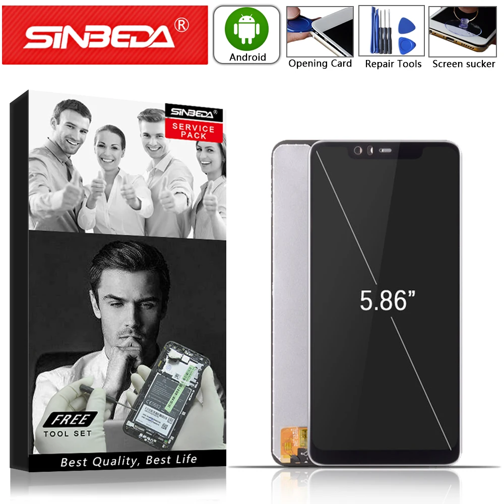 5 8 &quotОригинальный ЖК дисплей для NOKIA X5 сенсорный экран 1 Plus сменный Дисплей Nokia