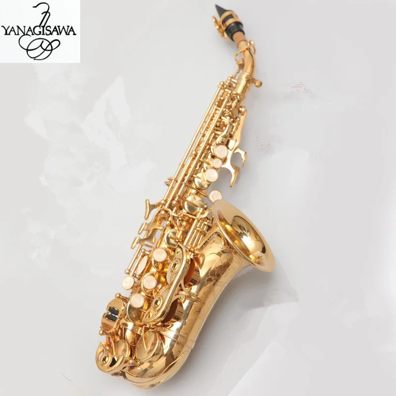 

Newest Professional Yanagisawa S-991 Soprano Saxophone B Flat Sax Musical Instruments Gold Lacquer Mother Pearl