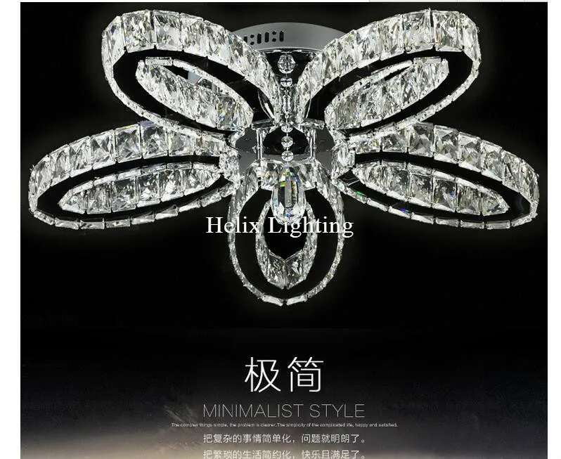Современные D650mm Европейский цветочные модные Moderen Роскошные LED AC свет кристалл потолка прихожей Освещение Нержавеющая сталь потолочный