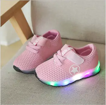 

2018 New Arrival Luminous Sneakers Glowing Shoes with Light Shoes for Boys Breathable Air Mesh Soft Sole zapatos de luces