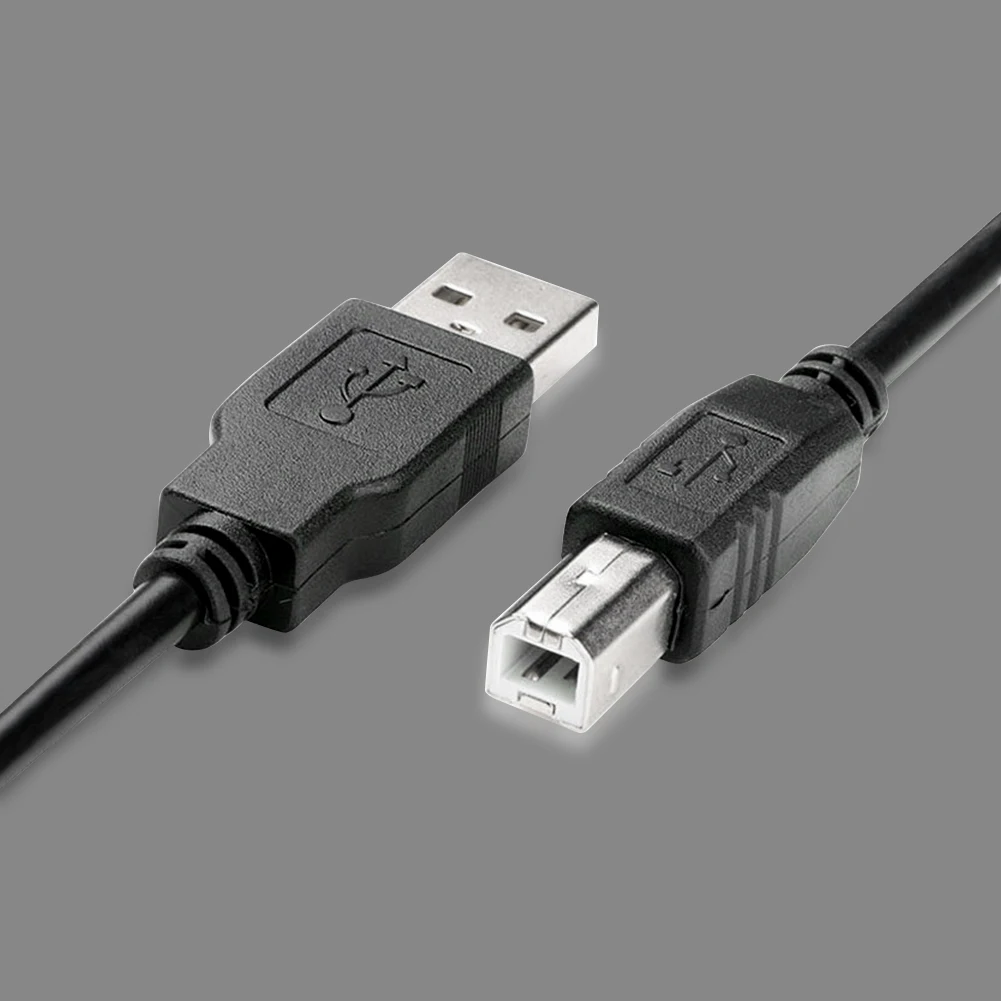 1 m/1,8 m/3 m/5 m высокоскоростной черный/прозрачный 480Mpbs USB 2,0 кабель для передачи данных для принтера шнур сканера для Xerox Canon HP, Brother Arduino