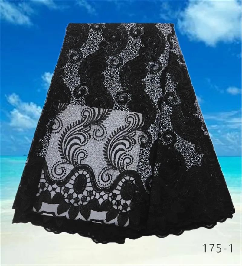 

Latest Woman Nigerian Lace Fabrics 2019 High Quality African French Lace Fabric With Stone And Stones For Wedding Dress 175