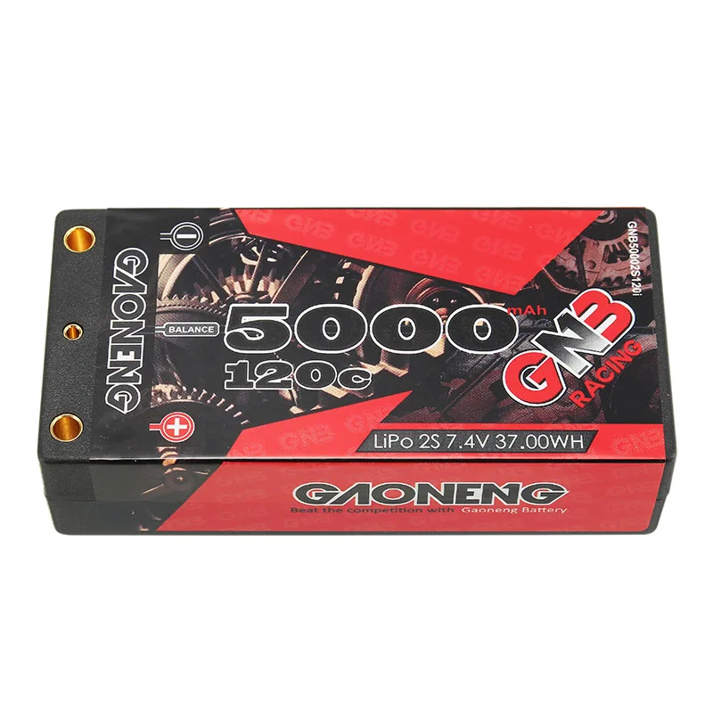Gaoneng GNB 7,4 V 5000mAh 2S2P 120C 37,5 WH перезаряжаемая Lipo батарея для 1/10 RC автомобильные аксессуары запасные части DIY