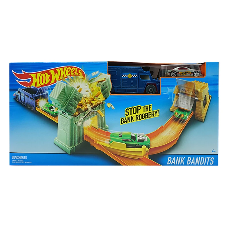 Спортивный автомобиль Hot Wheels трек для взрыва через мусорную перемычку DNR74