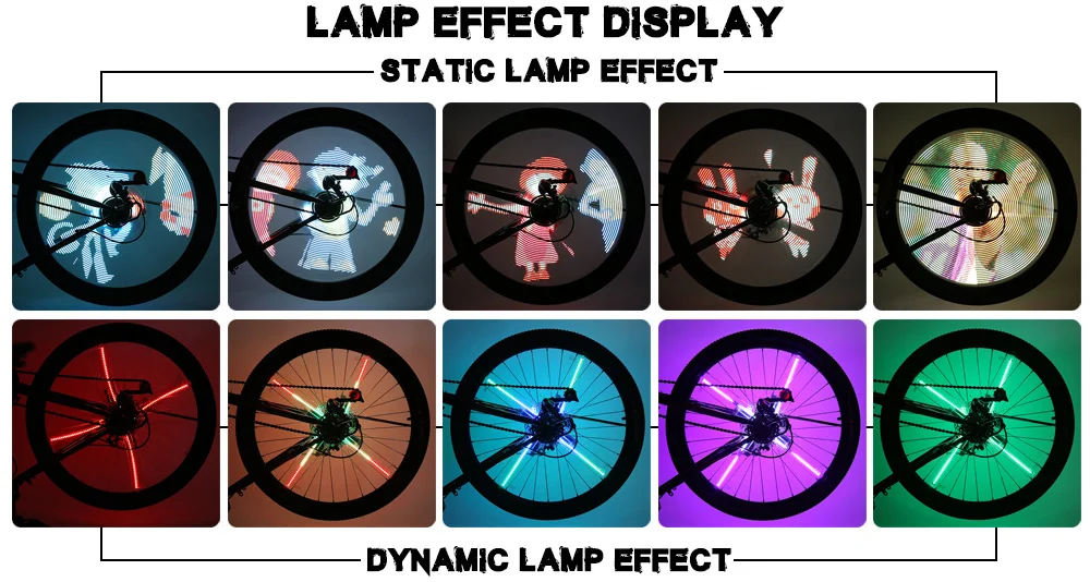 Perfect Cycle Zone Pro DIY Bicycle Light Cycling 416 / 256 LEDs Waterproof Colorful Changing Video Pictures Bike Wheel Spoke Bike Light 6