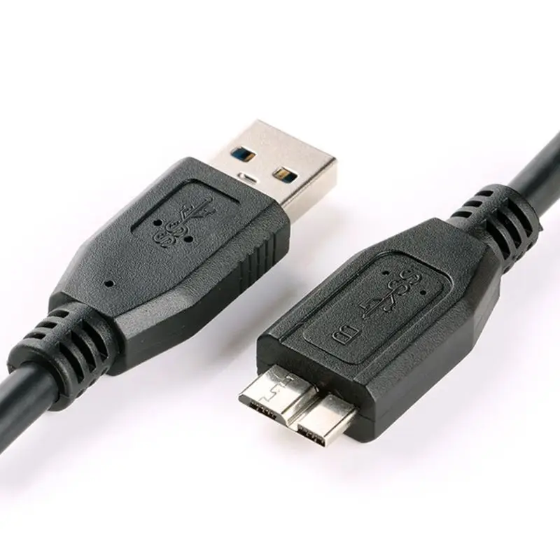 30CM 블랙 미니 휴대용 USB 3.0 남성 A-마이크로 B 데이터 케이블 코드, 외장 하드 드라이브 디스크용 리드와이어