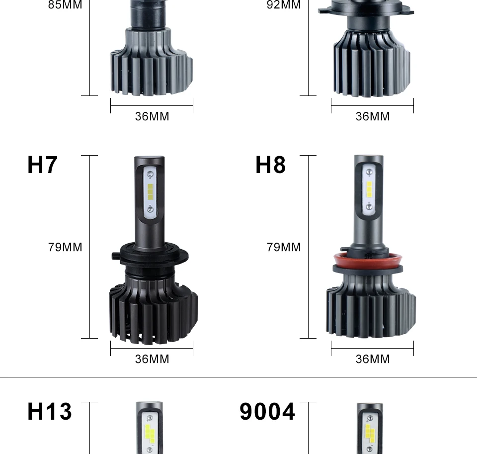 Led автомобилей головной светильник H4 H7 H11 H1 H3 H13 9004 9005 9006 9007 9012 5202 880 881 D1s светодиодные фары 12V автомобильный светильник 12000Lm лампы головной светильник