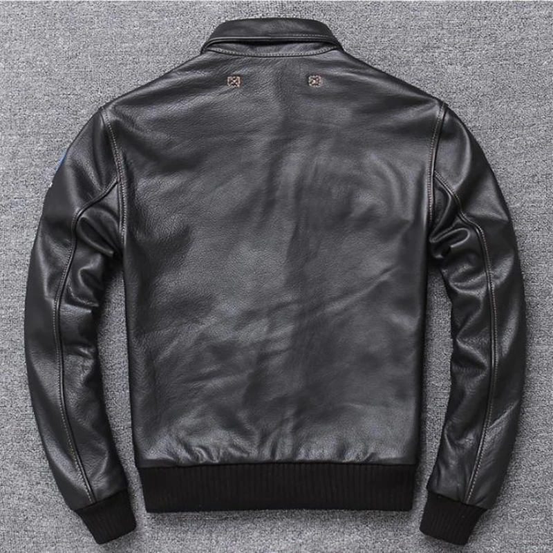 Men's Genuine Leather Jacket Brand Designer A2 Pilot Air Force Vintage Motorcycle Biker Jacket Large Size Coat DHL Free Shipping