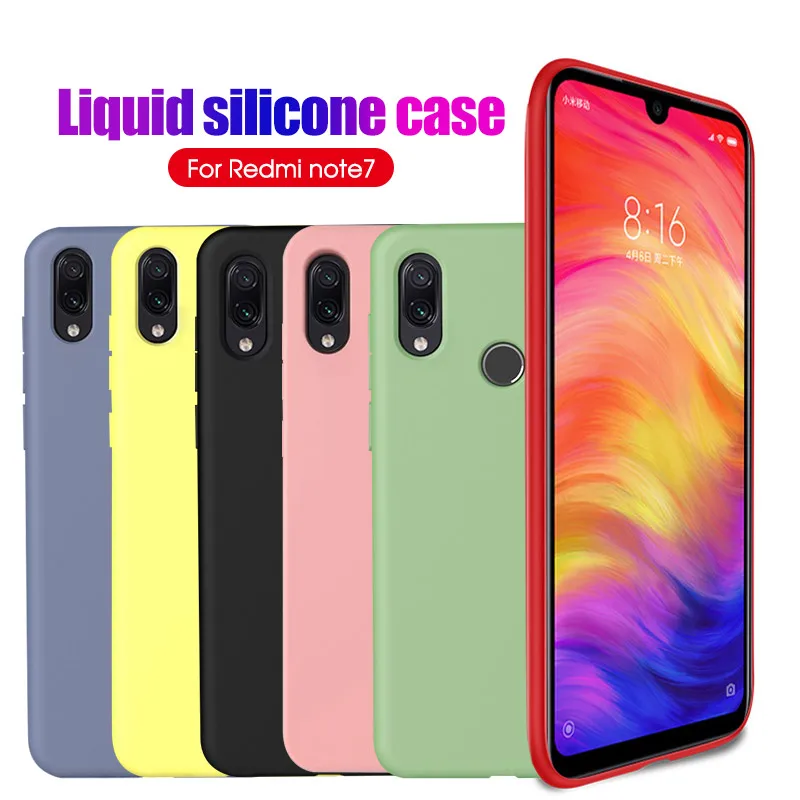 Чехол для Xiaomi Redmi Note 7 6 5 Pro K20 Оригинальный жидкий силиконовый чехол Mi 9cc SE 9T Mi8 Lite k20