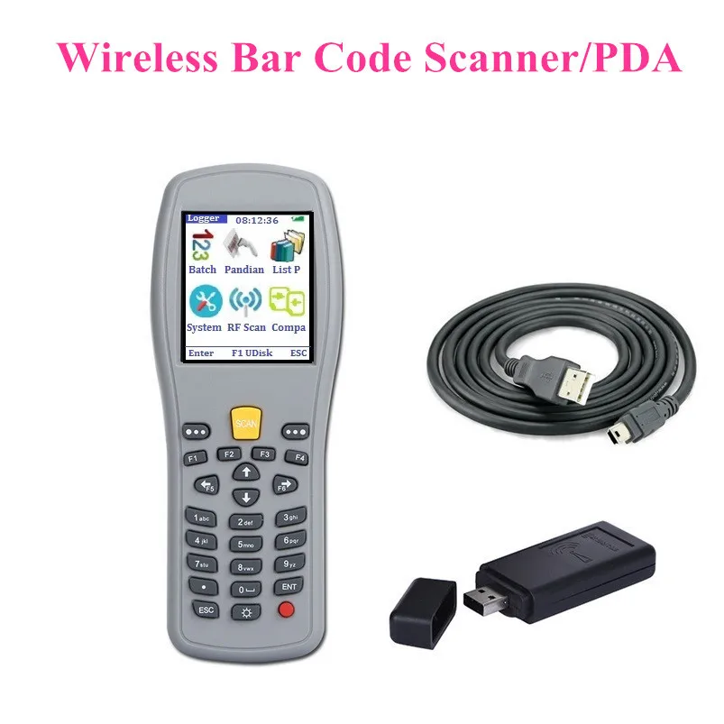 Portable wireless barcode scanner, handheld data terminal ...
