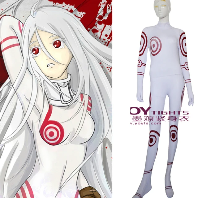 Movie Coser 5 High Quality Spandex Shiro In Deadman Wonderland Cosplay