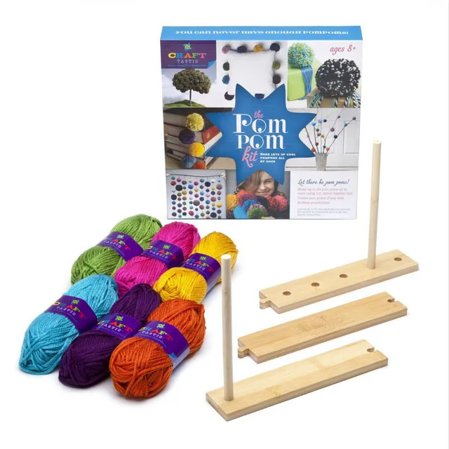 6 bag Woolen and A Set Tools Make pom poms of any size Maker Fluff Ball