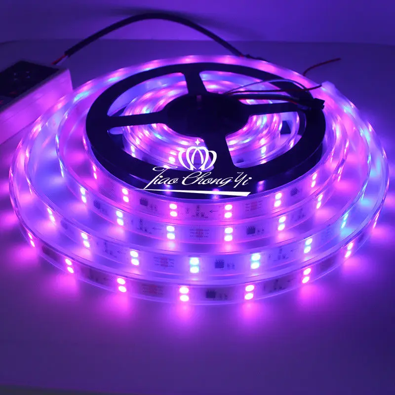Sonho Cor Endereçável Ws2811 5050 Rgb 300led Dc12v Ip67 Fila Dupla Tira Conduzida 3 Tiras de LED