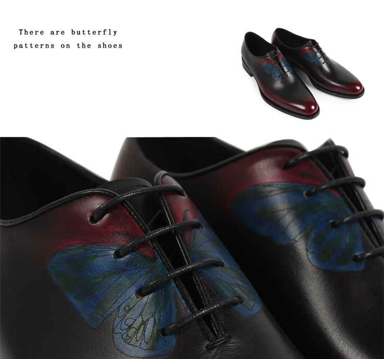 VIKEDUO/ г.; мужские классические модельные туфли в винтажном стиле с рисунком бабочки; официальная обувь; Мужская Свадебная офисная обувь из натуральной кожи; Zapatos