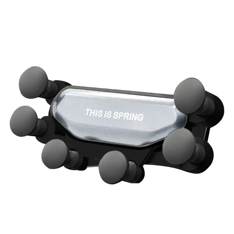 Автоматическая ручка Автомобильный держатель для телефона универсальный автомобильный воздушный вентиляционный гравитационный держатель для сотового телефона Подставка для телефона 4,7-6,5 Дюймов - Цвет: Silver