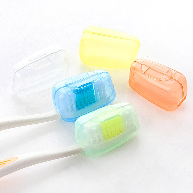 Portable 5pcs Tooth Brush Cover Protective Shell Plastic Toothbrush