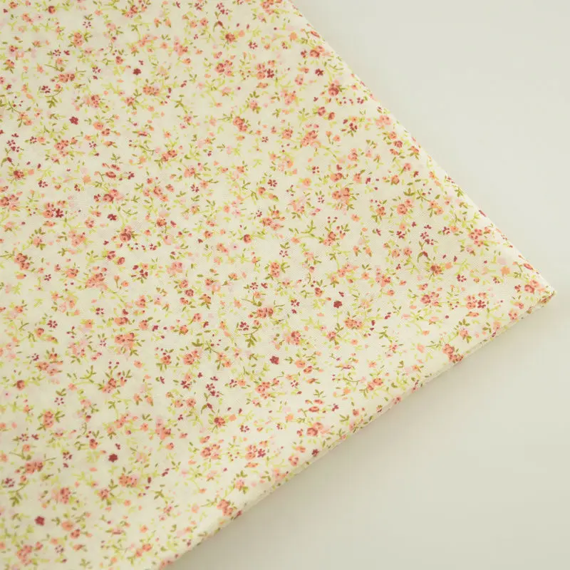 

New Arrivals Cotton Fabrics Simple and Plain Flowers Pattern Art Work Patchwork Tissue Clothes Plain for Toys and Doll's Sewing